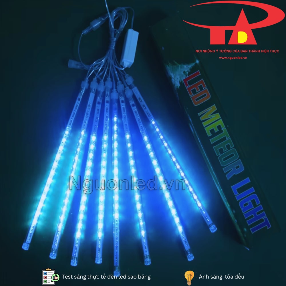 Một bộ đèn led sao băng gồm 8 ống