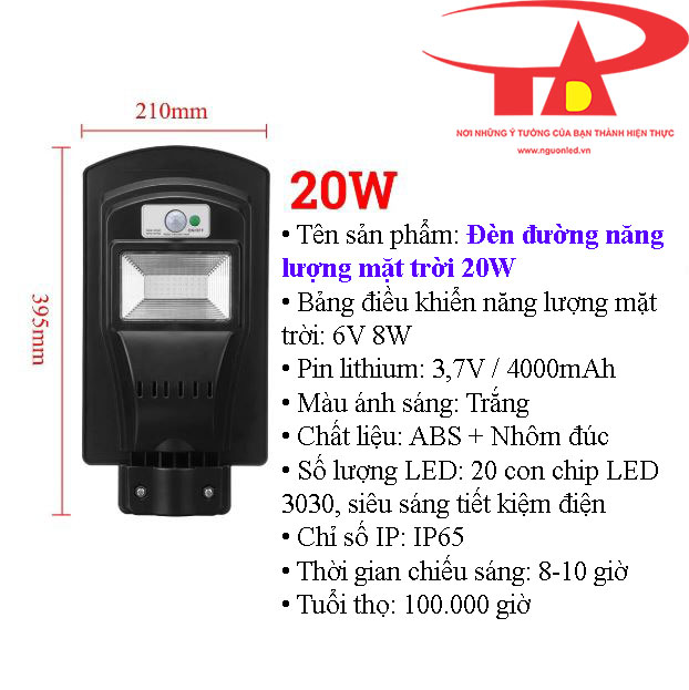 đèn đường nlmt 20w công suất cao, siêu sáng