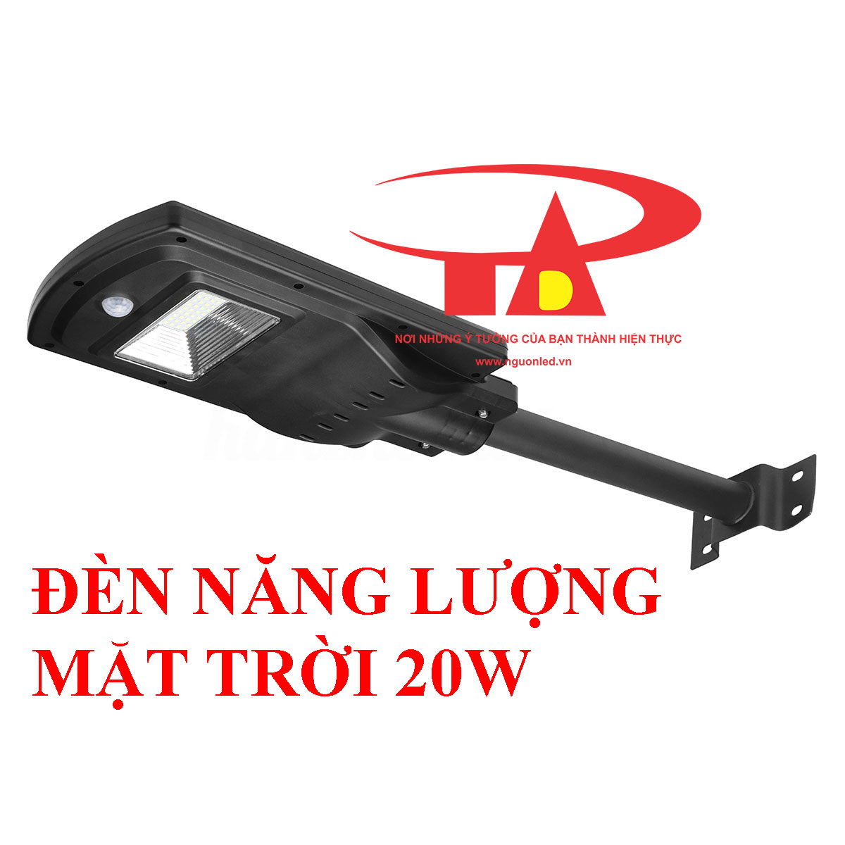 đèn đường năng lượng mặt trời 20w chiếu sáng kho bãi