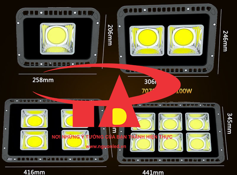 Đèn pha led CoB 50W dùng chiếu sáng biển hiệu quảng cáo