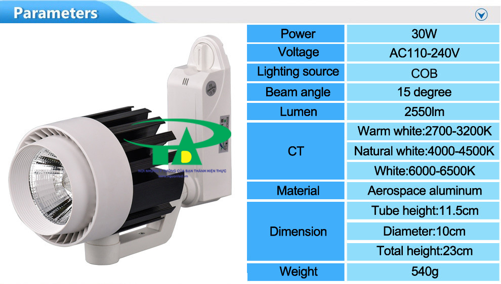 Đèn led chiếu điểm 30w loại tốt, giá rẻ, bảo hành 1 năm