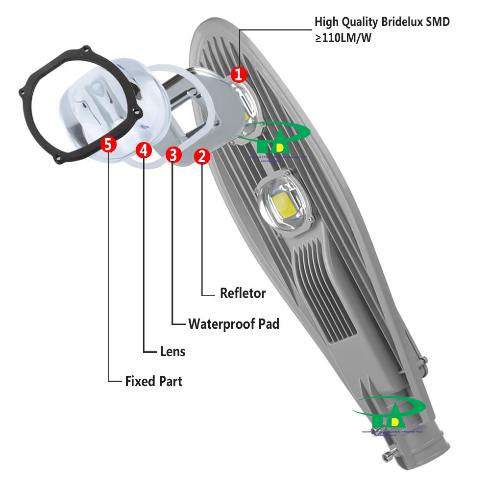 Đèn đường led nichia 50w, chính hãng bảo hành 5 năm