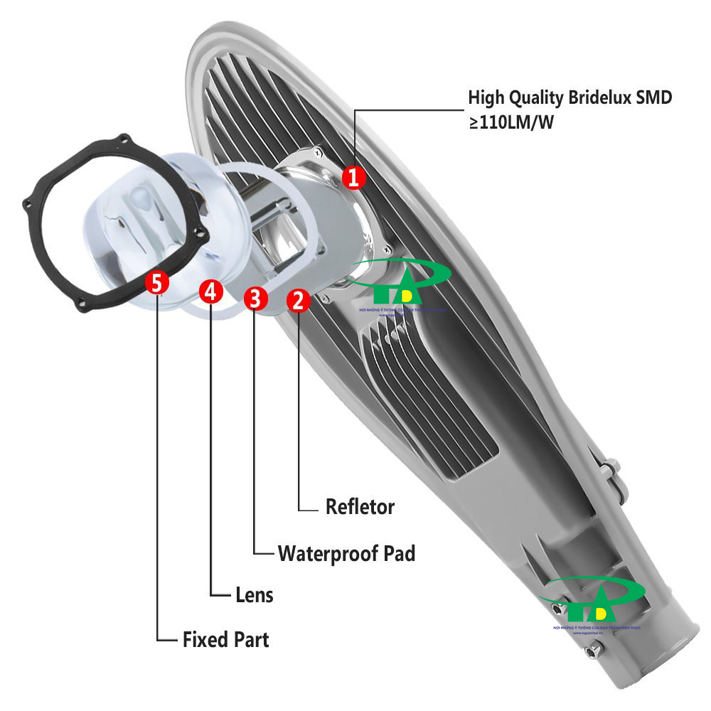 Đèn đường led nichia chính hãng bảo hành 5 năm