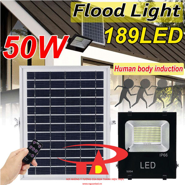 đèn pha led năng lượng mặt trời solar light 50w loại tốt