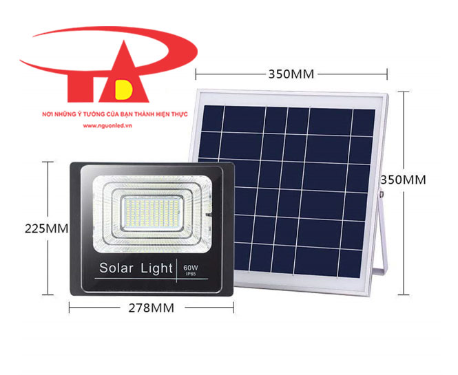 đèn led pha năng lượng mặt trời 60w hàng tốt, loại rẻ