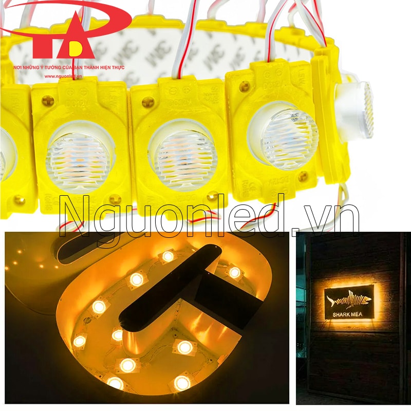 Led module 1 mắt lồi màu vàng đậm