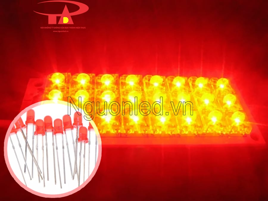 Led Senyang chân rời đầu đục màu đỏ