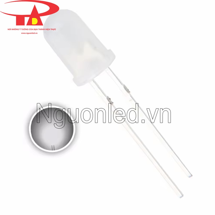 Led 5mm bóng đơn màu trắng