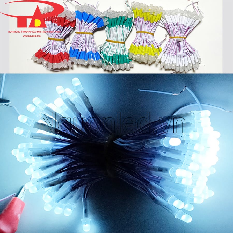 Led liền dây màu trắng 5mm