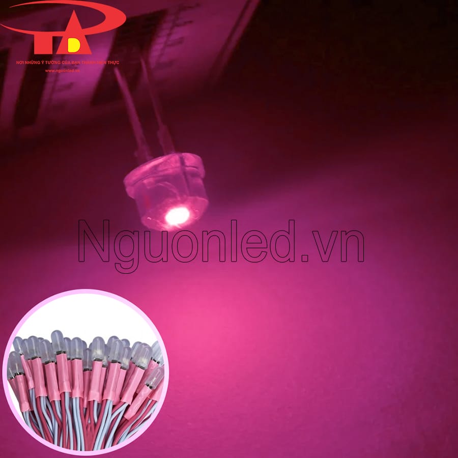 Led ruồi liền dây 5v màu hồng