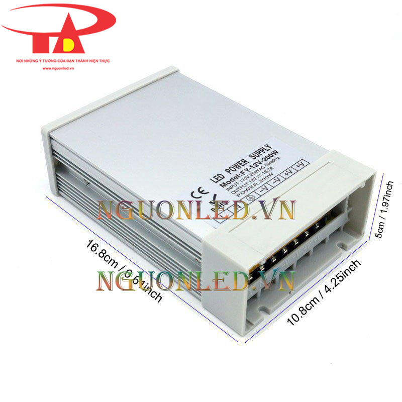 Nguồn 12V 20A vỏ nhôm ngoài trời