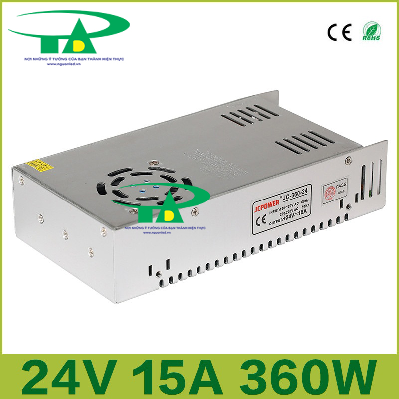 Nguồn tổ ong 24V 15A loại tốt, giá rẻ, BH 1 năm