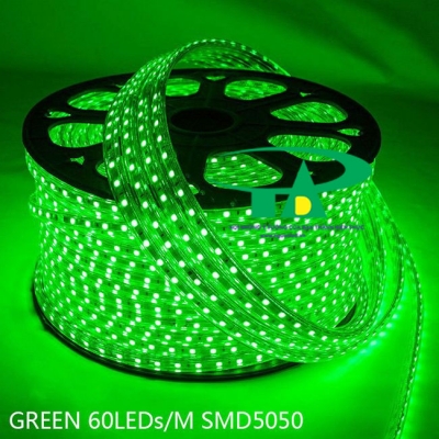 Đèn led dây 5050 màu xanh lá cuộn 100m